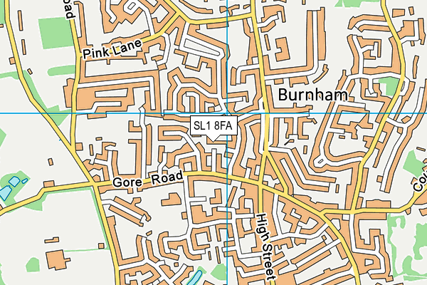 SL1 8FA map - OS VectorMap District (Ordnance Survey)