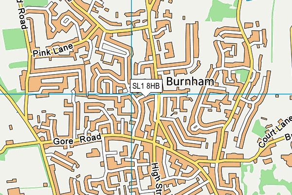 SL1 8HB map - OS VectorMap District (Ordnance Survey)