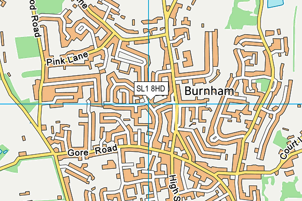 SL1 8HD map - OS VectorMap District (Ordnance Survey)