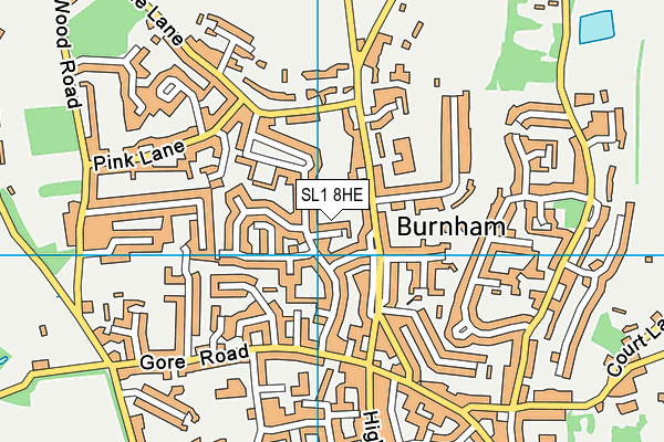 SL1 8HE map - OS VectorMap District (Ordnance Survey)