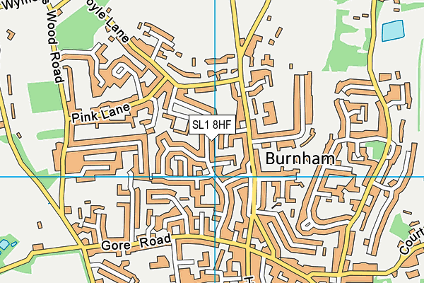 SL1 8HF map - OS VectorMap District (Ordnance Survey)