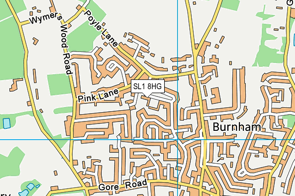 SL1 8HG map - OS VectorMap District (Ordnance Survey)