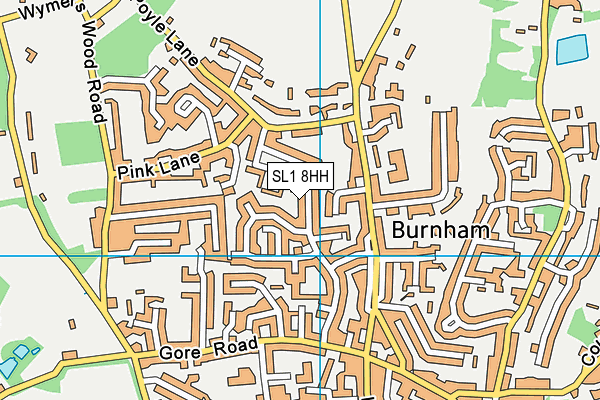 SL1 8HH map - OS VectorMap District (Ordnance Survey)