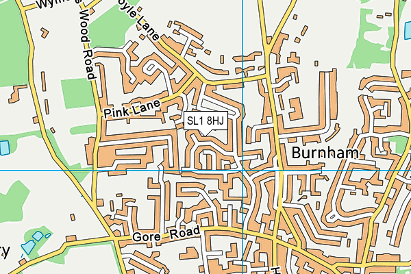 SL1 8HJ map - OS VectorMap District (Ordnance Survey)