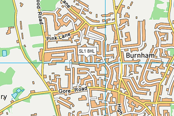 SL1 8HL map - OS VectorMap District (Ordnance Survey)