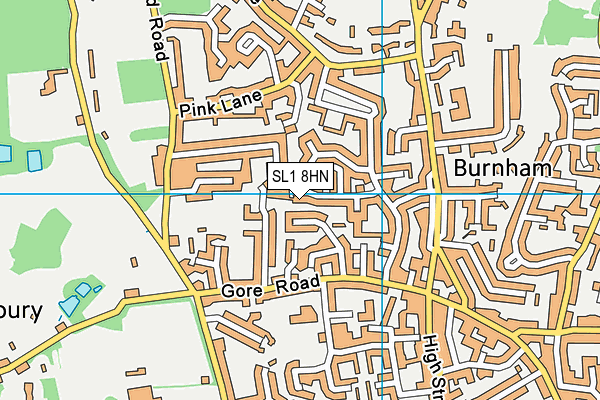 SL1 8HN map - OS VectorMap District (Ordnance Survey)