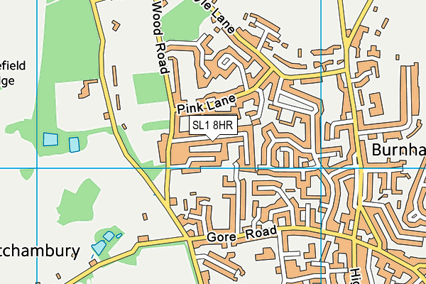 SL1 8HR map - OS VectorMap District (Ordnance Survey)