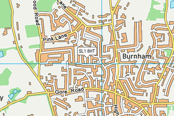 SL1 8HT map - OS VectorMap District (Ordnance Survey)