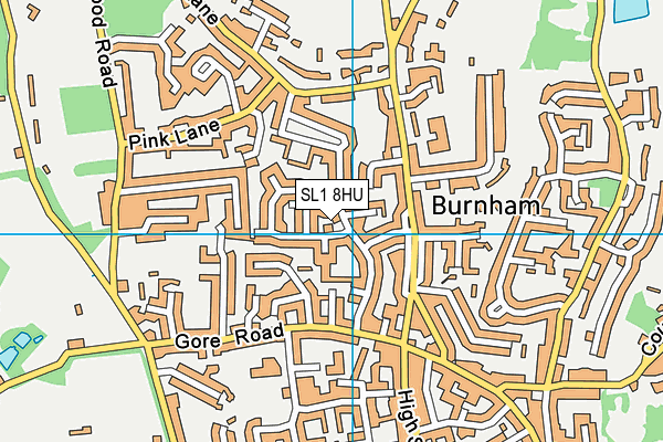 SL1 8HU map - OS VectorMap District (Ordnance Survey)