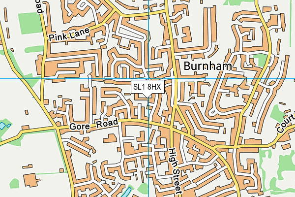 SL1 8HX map - OS VectorMap District (Ordnance Survey)