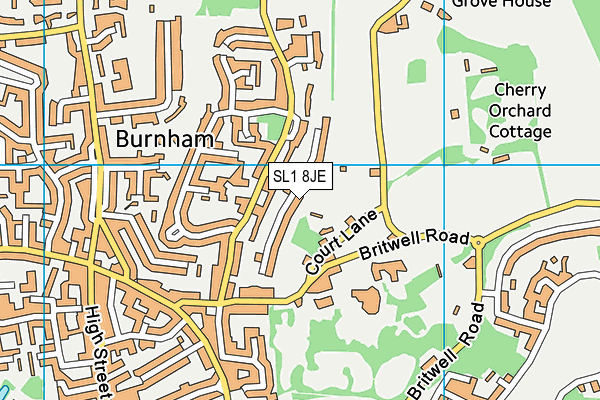 SL1 8JE map - OS VectorMap District (Ordnance Survey)