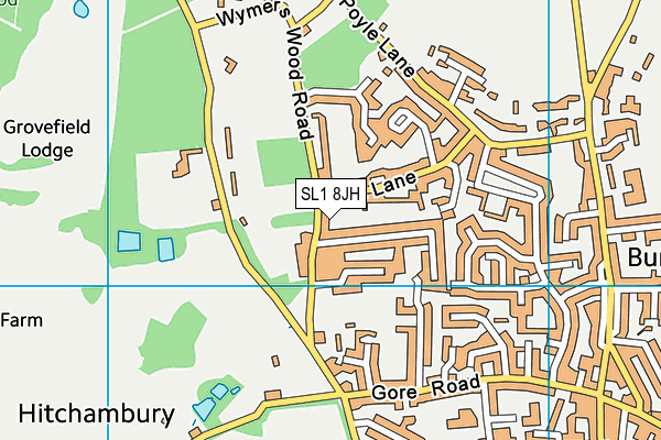 SL1 8JH map - OS VectorMap District (Ordnance Survey)