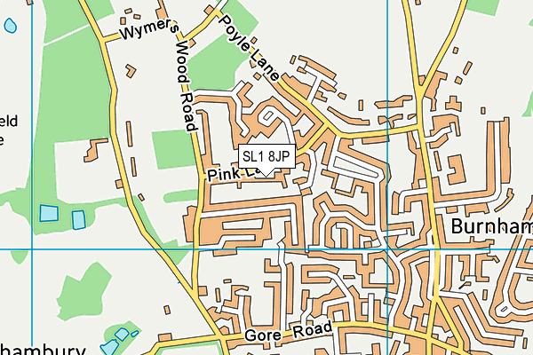 SL1 8JP map - OS VectorMap District (Ordnance Survey)