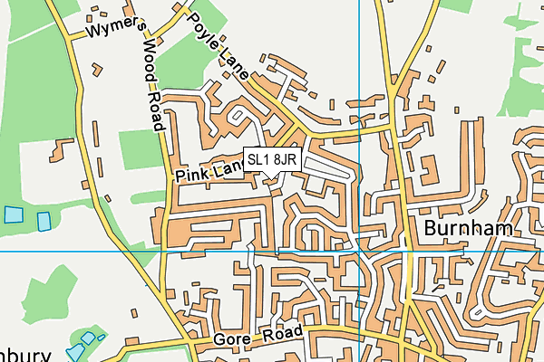 SL1 8JR map - OS VectorMap District (Ordnance Survey)