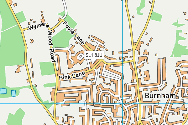 SL1 8JU map - OS VectorMap District (Ordnance Survey)