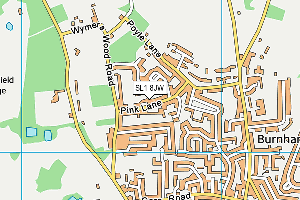 SL1 8JW map - OS VectorMap District (Ordnance Survey)