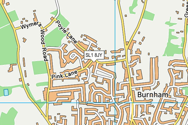 SL1 8JY map - OS VectorMap District (Ordnance Survey)