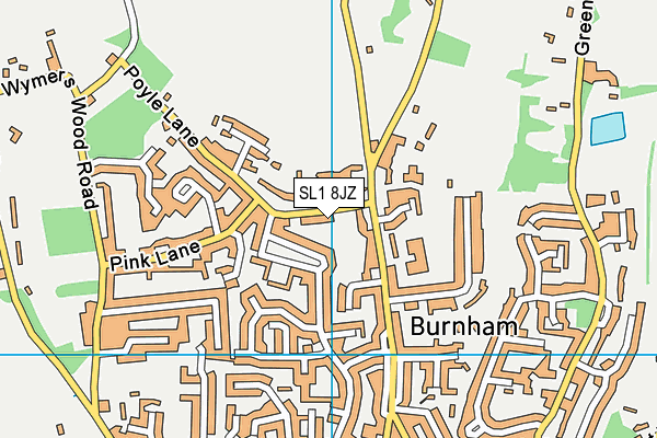 SL1 8JZ map - OS VectorMap District (Ordnance Survey)