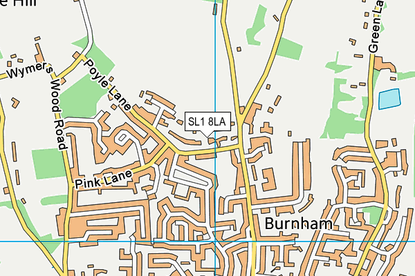 SL1 8LA map - OS VectorMap District (Ordnance Survey)