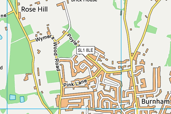 SL1 8LE map - OS VectorMap District (Ordnance Survey)