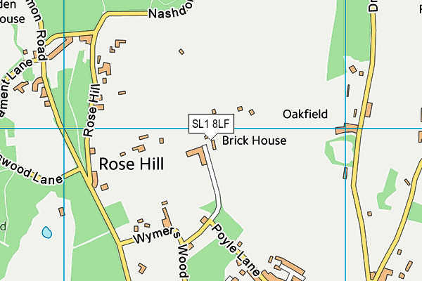 SL1 8LF map - OS VectorMap District (Ordnance Survey)