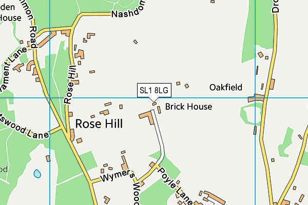 SL1 8LG map - OS VectorMap District (Ordnance Survey)