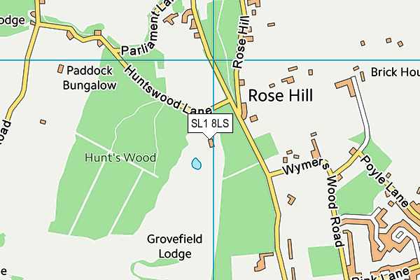 Huntswood Golf Club map (SL1 8LS) - OS VectorMap District (Ordnance Survey)
