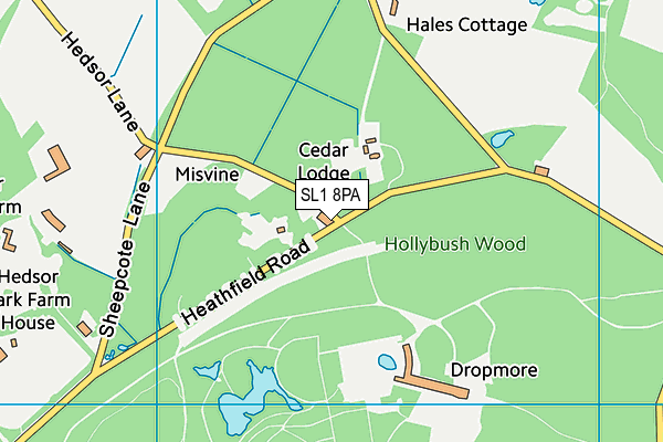 SL1 8PA map - OS VectorMap District (Ordnance Survey)