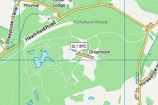 SL1 8PD map - OS VectorMap District (Ordnance Survey)
