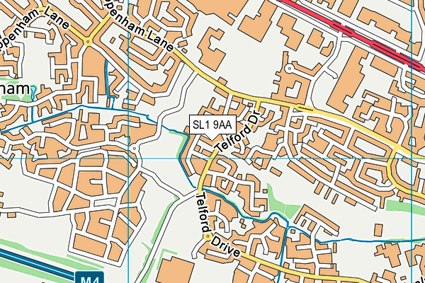 SL1 9AA map - OS VectorMap District (Ordnance Survey)