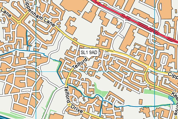 SL1 9AD map - OS VectorMap District (Ordnance Survey)