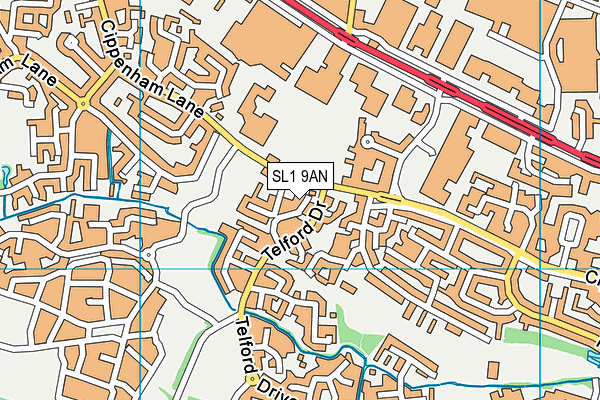 SL1 9AN map - OS VectorMap District (Ordnance Survey)