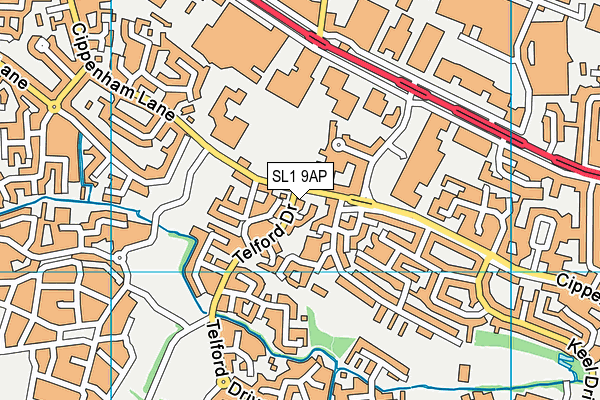 SL1 9AP map - OS VectorMap District (Ordnance Survey)