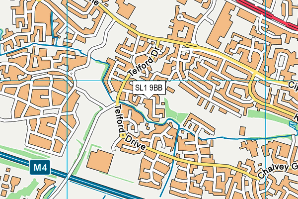 SL1 9BB map - OS VectorMap District (Ordnance Survey)