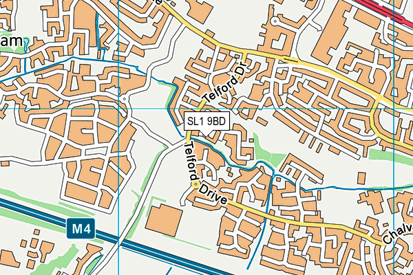 SL1 9BD map - OS VectorMap District (Ordnance Survey)