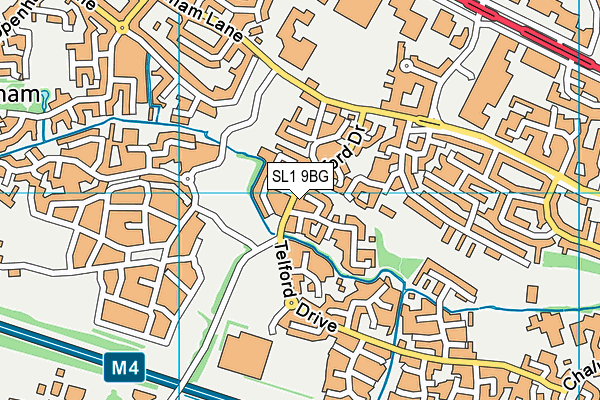 SL1 9BG map - OS VectorMap District (Ordnance Survey)