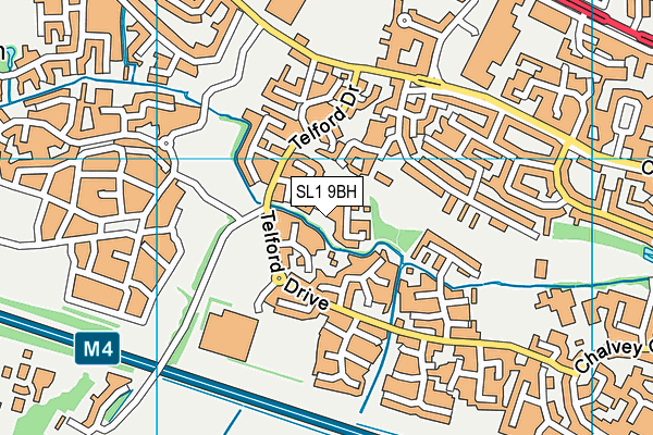 SL1 9BH map - OS VectorMap District (Ordnance Survey)