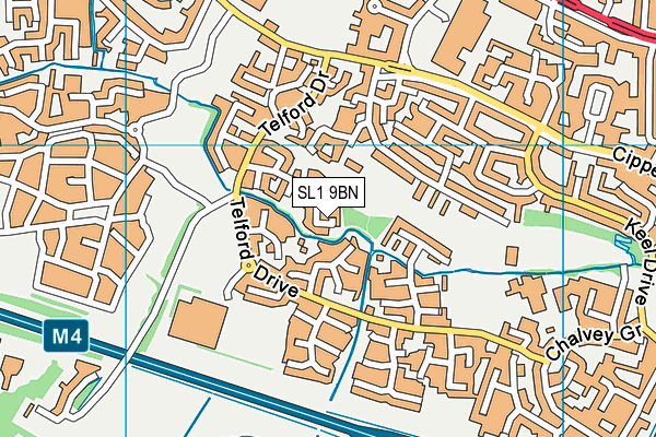SL1 9BN map - OS VectorMap District (Ordnance Survey)