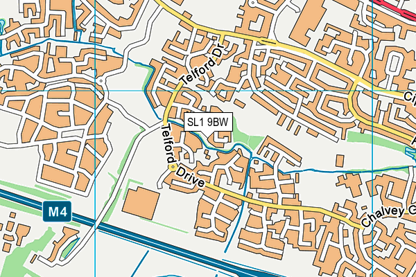SL1 9BW map - OS VectorMap District (Ordnance Survey)
