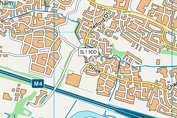 SL1 9DD map - OS VectorMap District (Ordnance Survey)