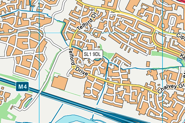 SL1 9DL map - OS VectorMap District (Ordnance Survey)