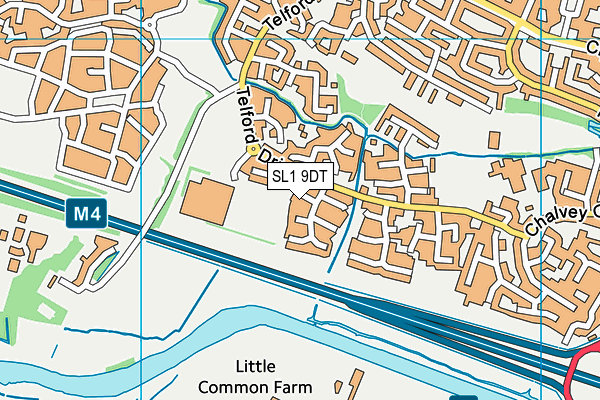 SL1 9DT map - OS VectorMap District (Ordnance Survey)