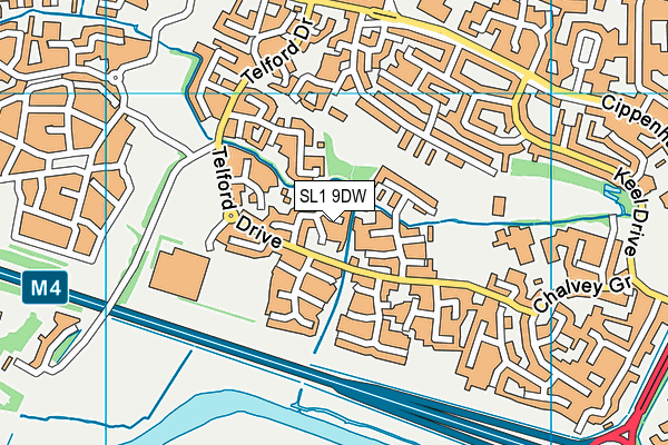 SL1 9DW map - OS VectorMap District (Ordnance Survey)