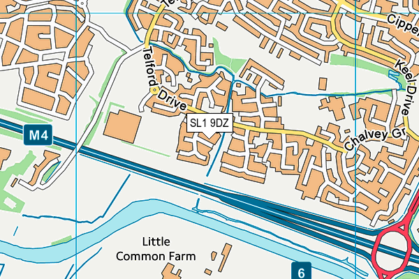 SL1 9DZ map - OS VectorMap District (Ordnance Survey)