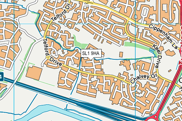 SL1 9HA map - OS VectorMap District (Ordnance Survey)