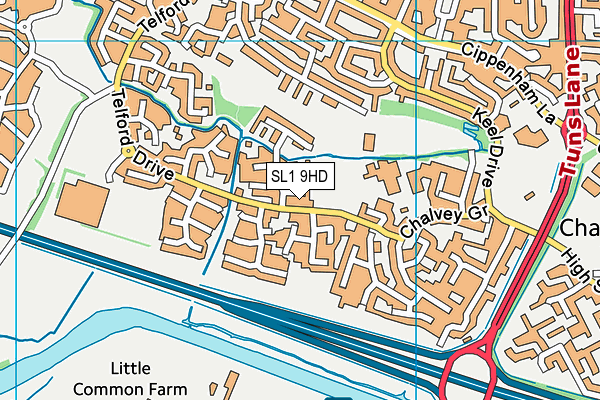 SL1 9HD map - OS VectorMap District (Ordnance Survey)