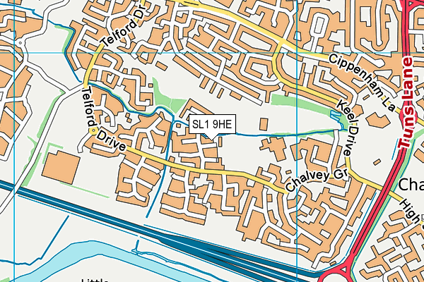 SL1 9HE map - OS VectorMap District (Ordnance Survey)