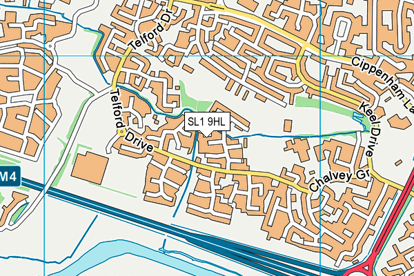 SL1 9HL map - OS VectorMap District (Ordnance Survey)