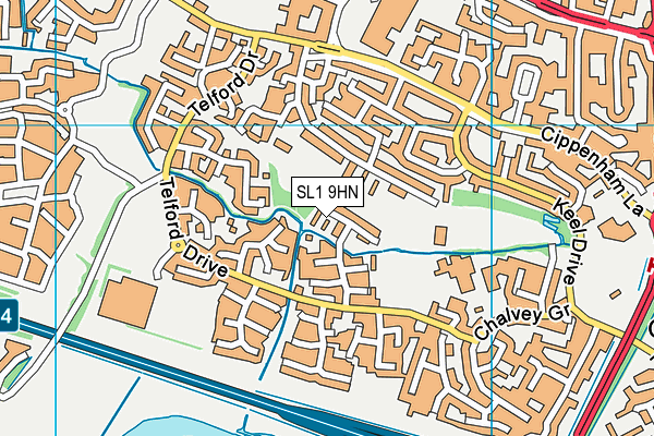 SL1 9HN map - OS VectorMap District (Ordnance Survey)