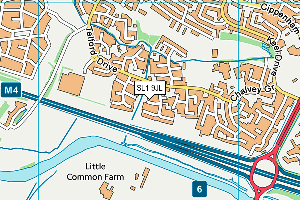 SL1 9JL map - OS VectorMap District (Ordnance Survey)